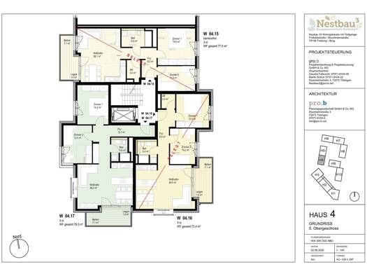Wohnung zum Kauf - Neubau provisionsfrei als Kapitalanlage geeignet 589.200 € 3 Zimmer 78 m² Freiladestraße 2 Brühl Freiburg im Breisgau 79106