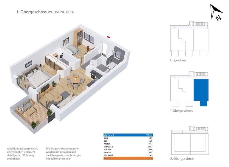 Wohnung zur Miete 810 € 3 Zimmer 70,4 m² frei ab 01.05.2026 Salching 94330