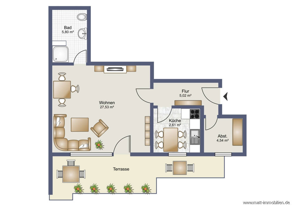 Wohnung zum Kauf 140.000 € 1,5 Zimmer 48 m²<br/>Wohnfläche Stockach Stockach 78333
