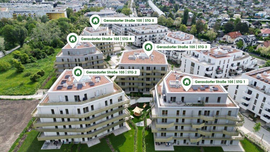 Wohnung zum Kauf - Erstbezug provisionsfrei 380.400 € 3 Zimmer 66,3 m² 3. Geschoss Gerasdorfer Straße 105 Wien 1210