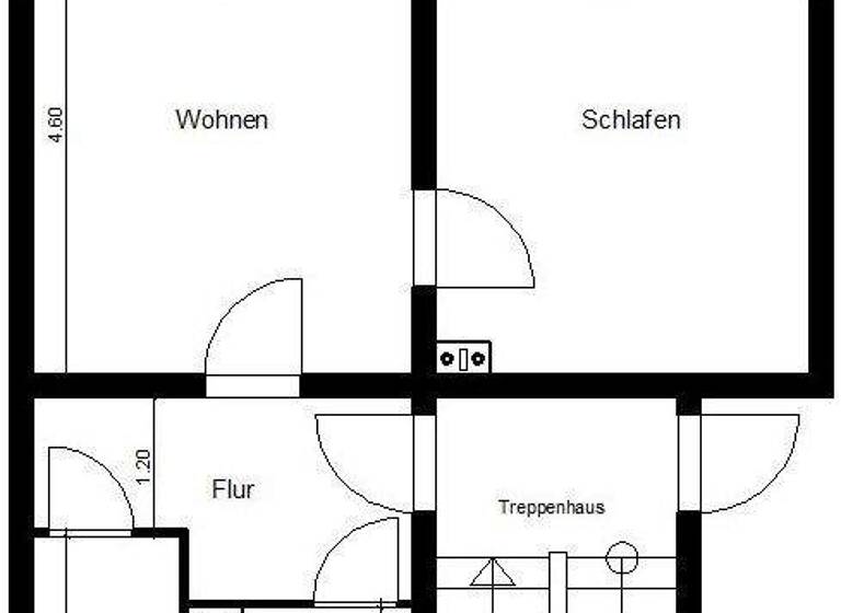 Wohnung zur Miete 386 € 2 Zimmer 50,1 m² 3. Geschoss Stolberger Straße 82 Nordhausen 99734