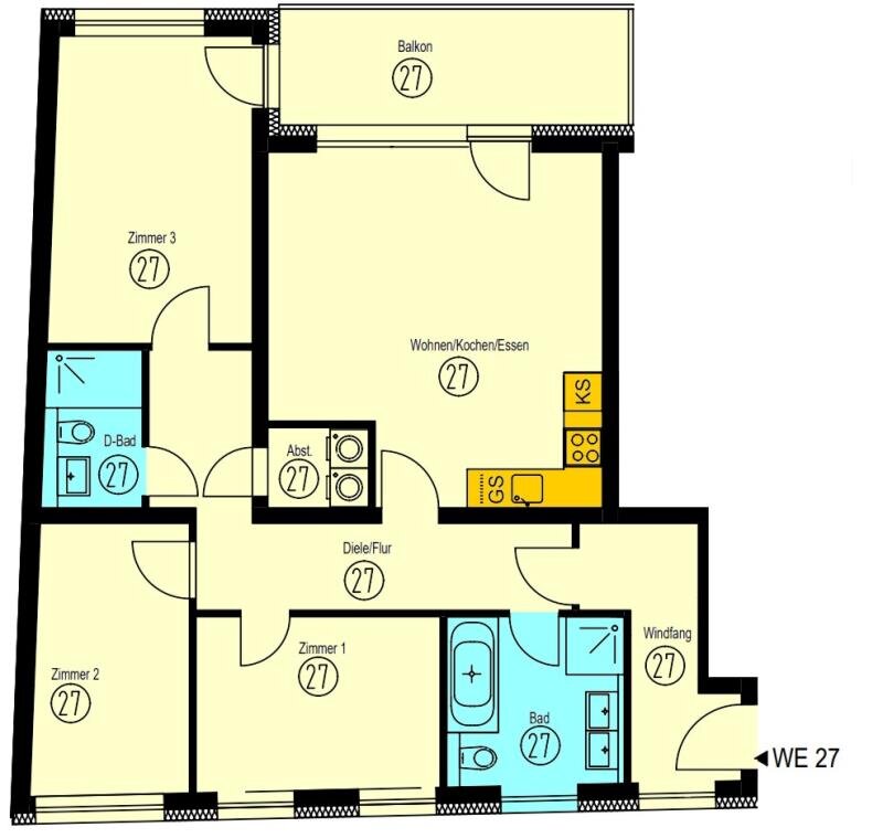 Wohnung zur Miete 1.298 € 4 Zimmer 2.<br/>Geschoss ab sofort<br/>Verfügbarkeit Dieskaustraße 92 Kleinzschocher Leipzig 04229