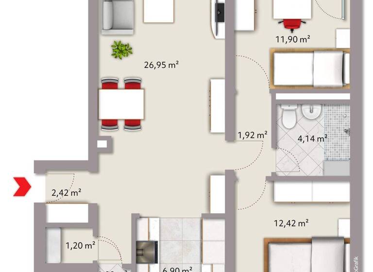 Wohnung zum Kauf 240.000 € 3 Zimmer 72,2 m² frei ab sofort Heisingen Essen 45259