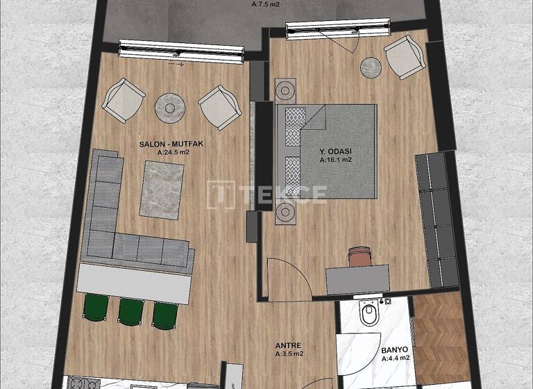 Studio zum Kauf 118.000 € 2 Zimmer 65 m² EG Trabzon 61400