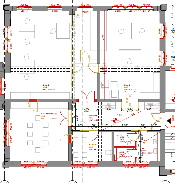 Bürofläche zur Miete provisionsfrei 15 € 174,5 m²<br/>Bürofläche Wilhelm-Sammet-Str. 89 Gohlis - Mitte Leipzig 04157