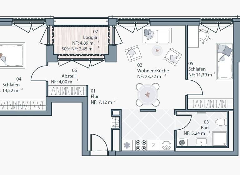 Wohnung zur Miete 914 € 3 Zimmer 68,7 m² 2. Geschoss frei ab 01.05.2026 Brockwitzer Straße 7 Mickten Dresden 01139