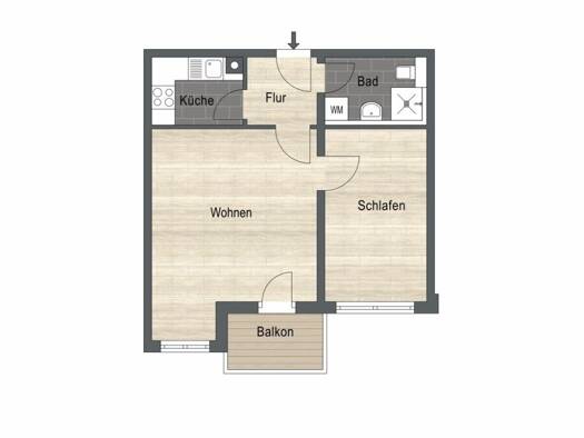 Wohnung zum Kauf 152.000 € 2 Zimmer 44 m² Südstadt Fürth 90763