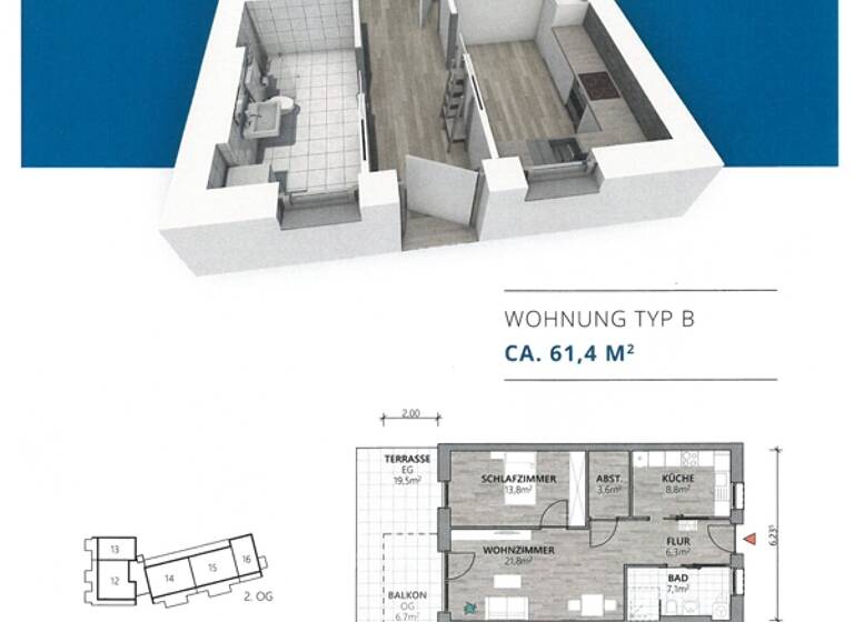 Wohnung zum Kauf 270.655 € 2 Zimmer 64,8 m² Hartkirchen Pocking 94060