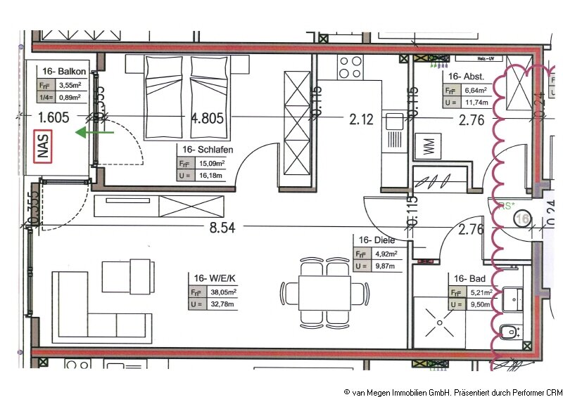 Wohnung zur Miete 710 € 2 Zimmer 70,9 m²<br/>Wohnfläche 3.<br/>Geschoss 01.02.2025<br/>Verfügbarkeit Geldern Geldern 47608