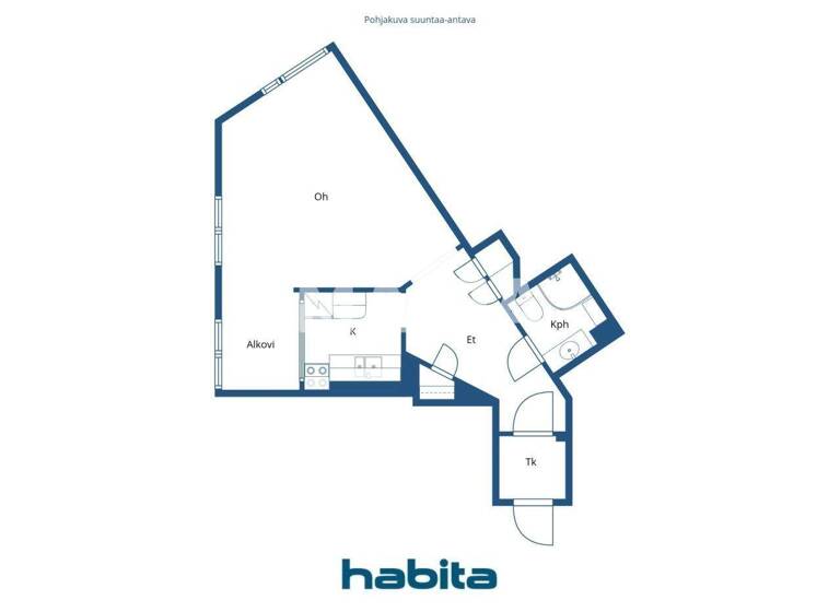 Studio zum Kauf 270.000 € 1 Zimmer 44 m² 4. Geschoss Miina Sillanpään katu 10 Helsinki 00530