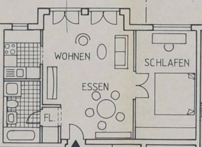 Wohnung zur Miete 400 € 2 Zimmer 51,3 m² 2. Geschoss frei ab sofort Neugröba Riesa 01587