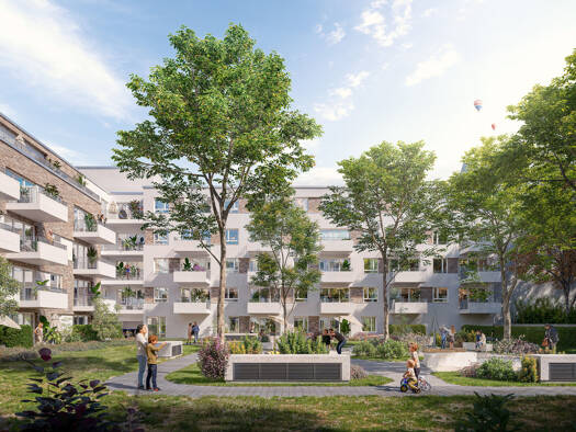 Wohnung zur Miete - Erstbezug 1.138 € 3 Zimmer 78,4 m² 2. Geschoss frei ab 01.02.2026 Melli-Beese-Straße 5 Barbaraviertel Neuss 41460