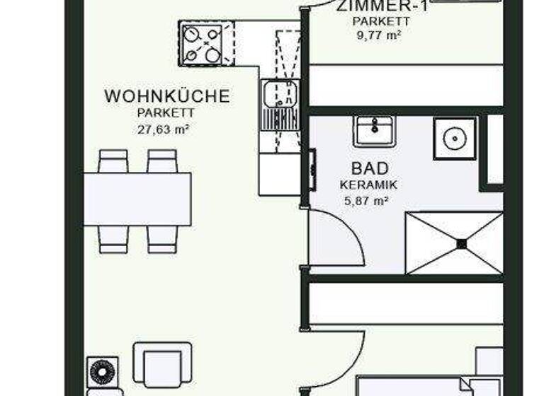 Wohnung zur Miete - Erstbezug 701 € 3 Zimmer 63,5 m² 1. Geschoss frei ab 01.06.2026 Fröhlichgasse 23-35 Jakomini Graz 8010