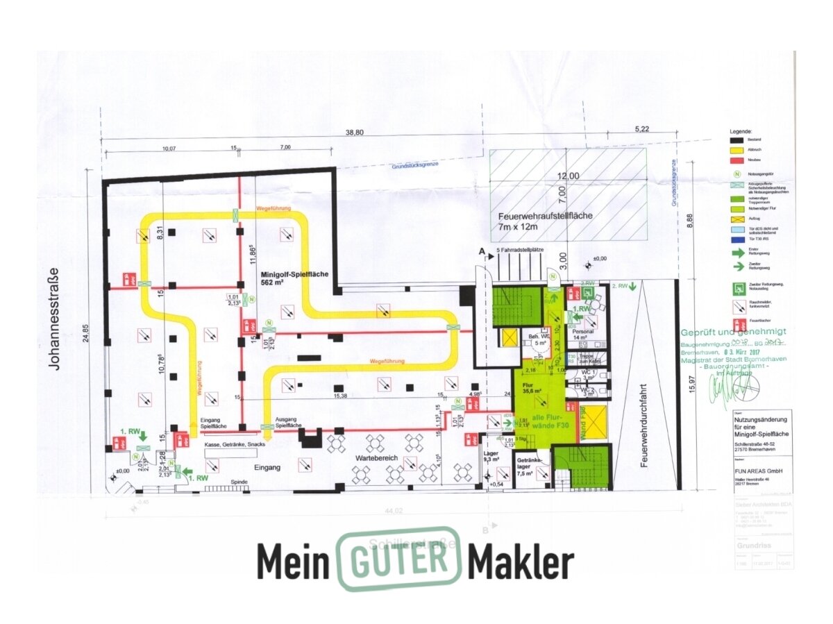 Halle/Industriefläche zur Miete 5.500 € 1.175 m²<br/>Lagerfläche Geestendorf Bremerhaven 27570