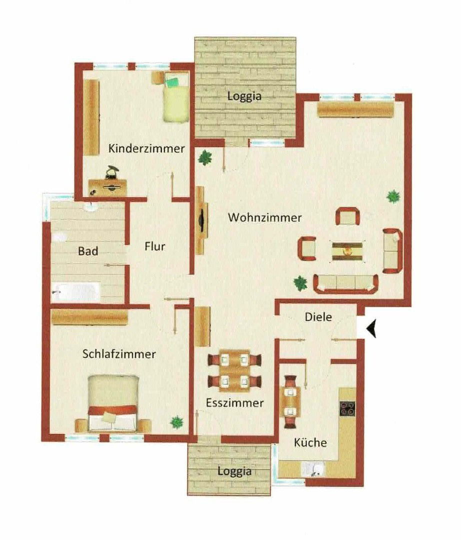 Wohnung zur Miete 525 € 3 Zimmer 80,6 m²<br/>Wohnfläche 3.<br/>Geschoss 01.04.2025<br/>Verfügbarkeit Norderneystr. 9 Heppens Wilhelmshaven 26384