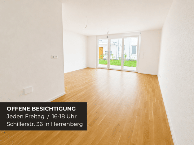 Terrassenwohnung zum Kauf - Neubau provisionsfrei 399.000 € 2 Zimmer 56,2 m² EG Schillerstraße 36 Herrenberg Herrenberg 71083