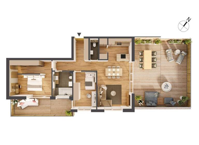 Wohnung zum Kauf - Neubau provisionsfrei 565.000 € 3 Zimmer 85,8 m² 3. Geschoss Franz-Prantl-Park 1 Jenbach 6200