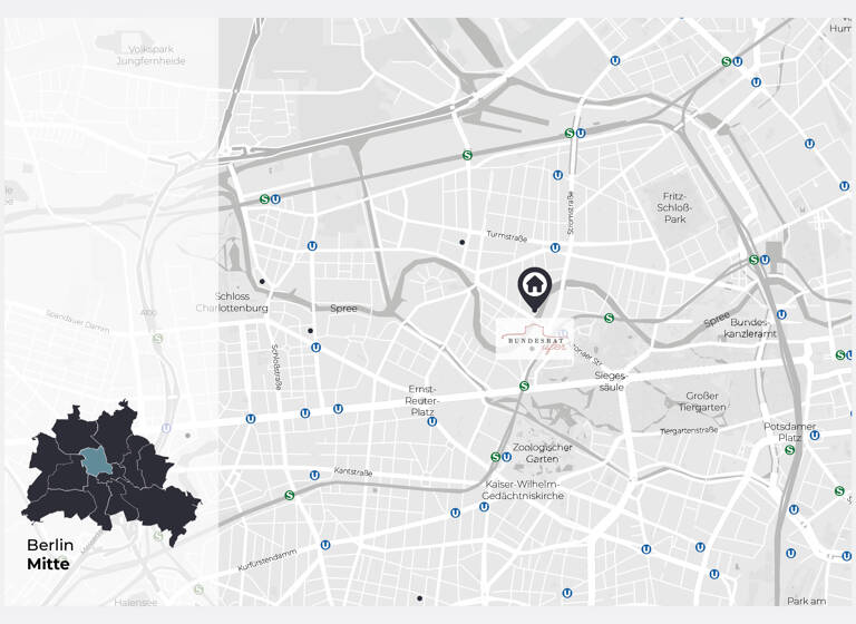 Wohnung zum Kauf provisionsfrei 283.900 € 2 Zimmer 75 m² EG Bundesratufer 12 Moabit Berlin 10555