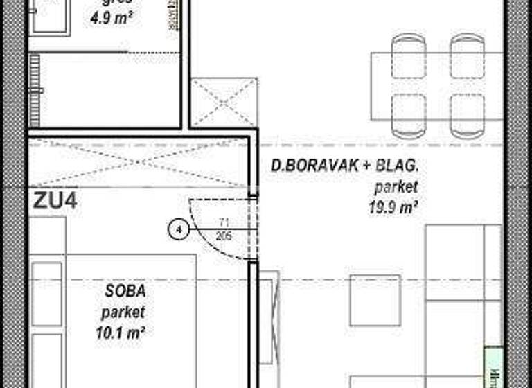 Wohnung zum Kauf 162.075 € 2 Zimmer 46 m² 2. Geschoss Cakovec