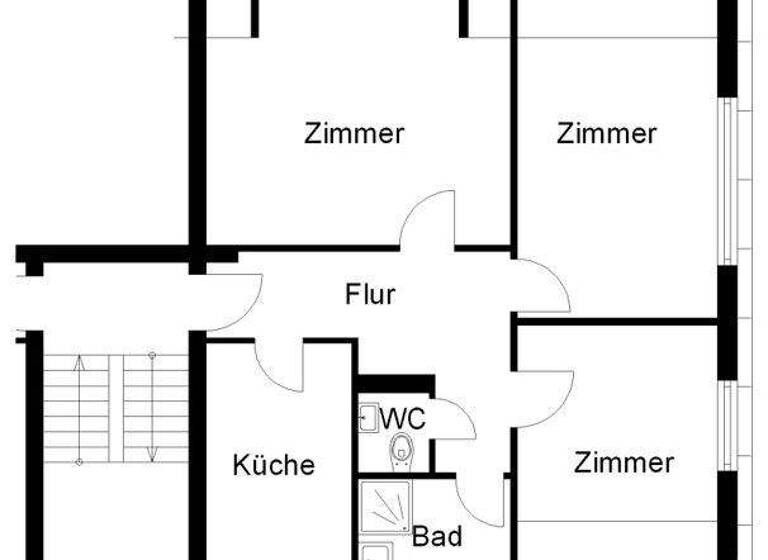 Wohnung zur Miete 788 € 3 Zimmer 74 m² frei ab 11.04.2026 Pommersche Str. 15 Dodesheide Osnabrück 49088