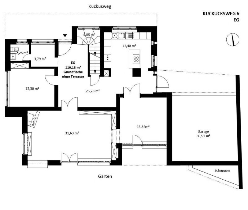 Maisonette zur Miete 4.500 € 8 Zimmer 300 m²<br/>Wohnfläche 3.<br/>Geschoss Kuckucksweg 6 Dahlem Berlin 14195