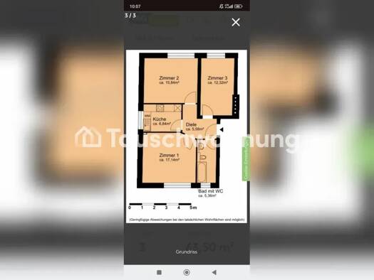 Wohnung zur Miete Tauschwohnung 505 € 3 Zimmer 63 m² Albertstadt Ortsamtsbereich Neustadt 01099