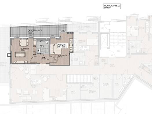 Terrassenwohnung zur Miete 1.185 € 2 Zimmer 98,7 m² 2. Geschoss frei ab sofort Auf der Ell 23 Brand Aachen 52078