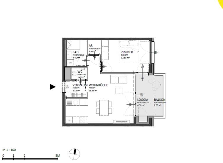 Wohnung zum Kauf 450.000 € 3 Zimmer 78,3 m² 3. Geschoss Josef-Deutsch-Strasse 5 Wien 1100