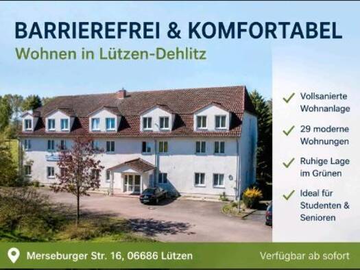 Wohnung zur Miete 300 € 1 Zimmer 27,9 m² Geschoss 1/2 frei ab sofort Lützen 06686