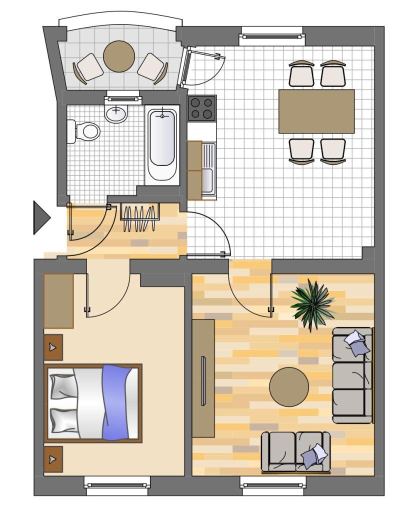 Wohnung zur Miete 619 € 4,5 Zimmer 60,5 m²<br/>Wohnfläche 2.<br/>Geschoss Möllerstraße 46 Westpark Dortmund 44137