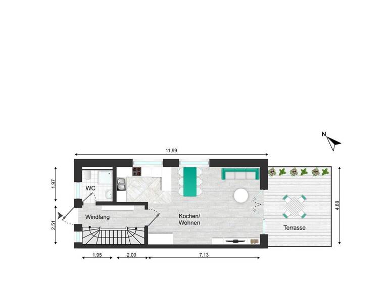 Maisonette zum Kauf - Erstbezug 699.000 € 4 Zimmer 111,3 m² EG frei ab 01.04.2026 Kolbermoor 83059