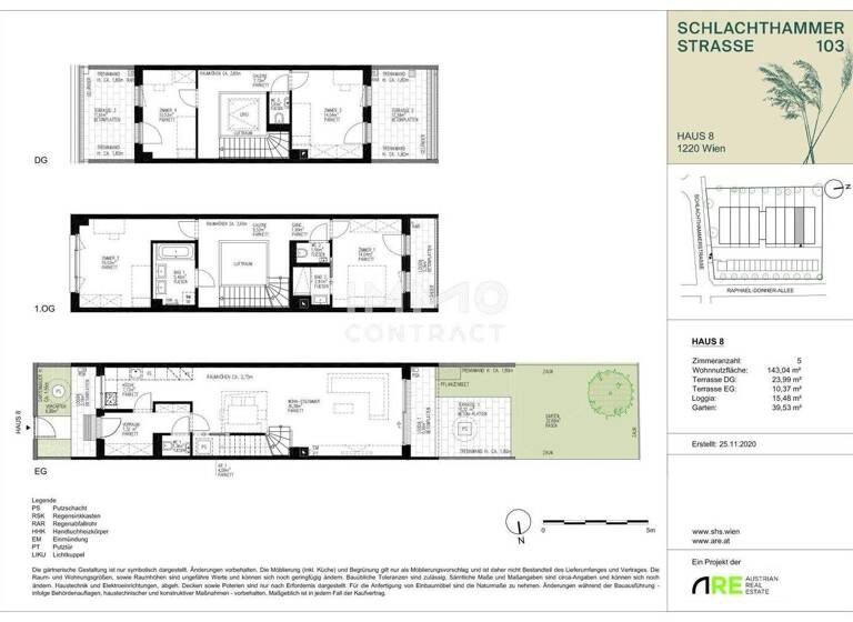 Doppelhaushälfte zum Kauf - Erstbezug provisionsfrei 679.000 € 5 Zimmer 143 m² Wien 1220