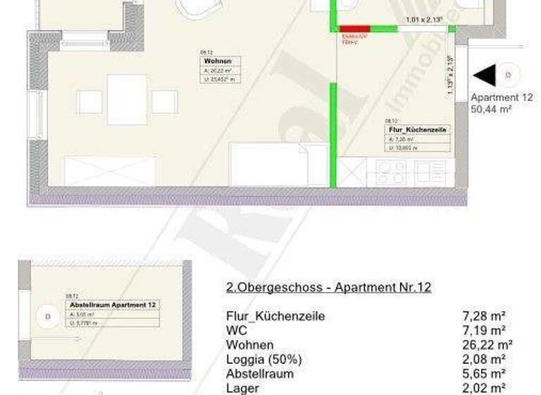 Studio zur Miete - Erstbezug 1.050 € 1 Zimmer 60,1 m² 1. Geschoss Theodor-Heuss-Straße 10i Warsingsfehn Moormerland 26802