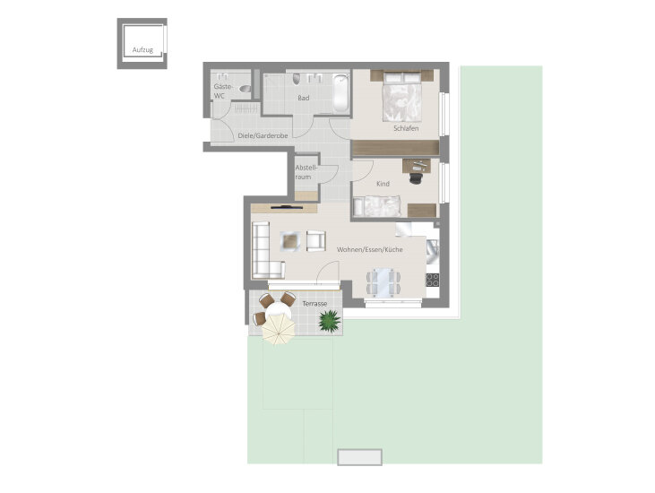 Wohnung zum Kauf provisionsfrei 489.800 € 3,5 Zimmer 76,4 m²<br/>Wohnfläche EG<br/>Geschoss Mathilde-Planck-Straße 43 Löchgau 74369