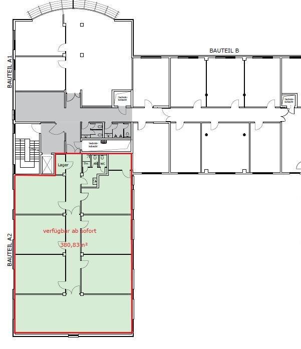 Praxisfläche zur Miete provisionsfrei 10,75 € 3.845,2 m²<br/>Bürofläche ab 54 m²<br/>Teilbarkeit Schafhof Nürnberg 90411