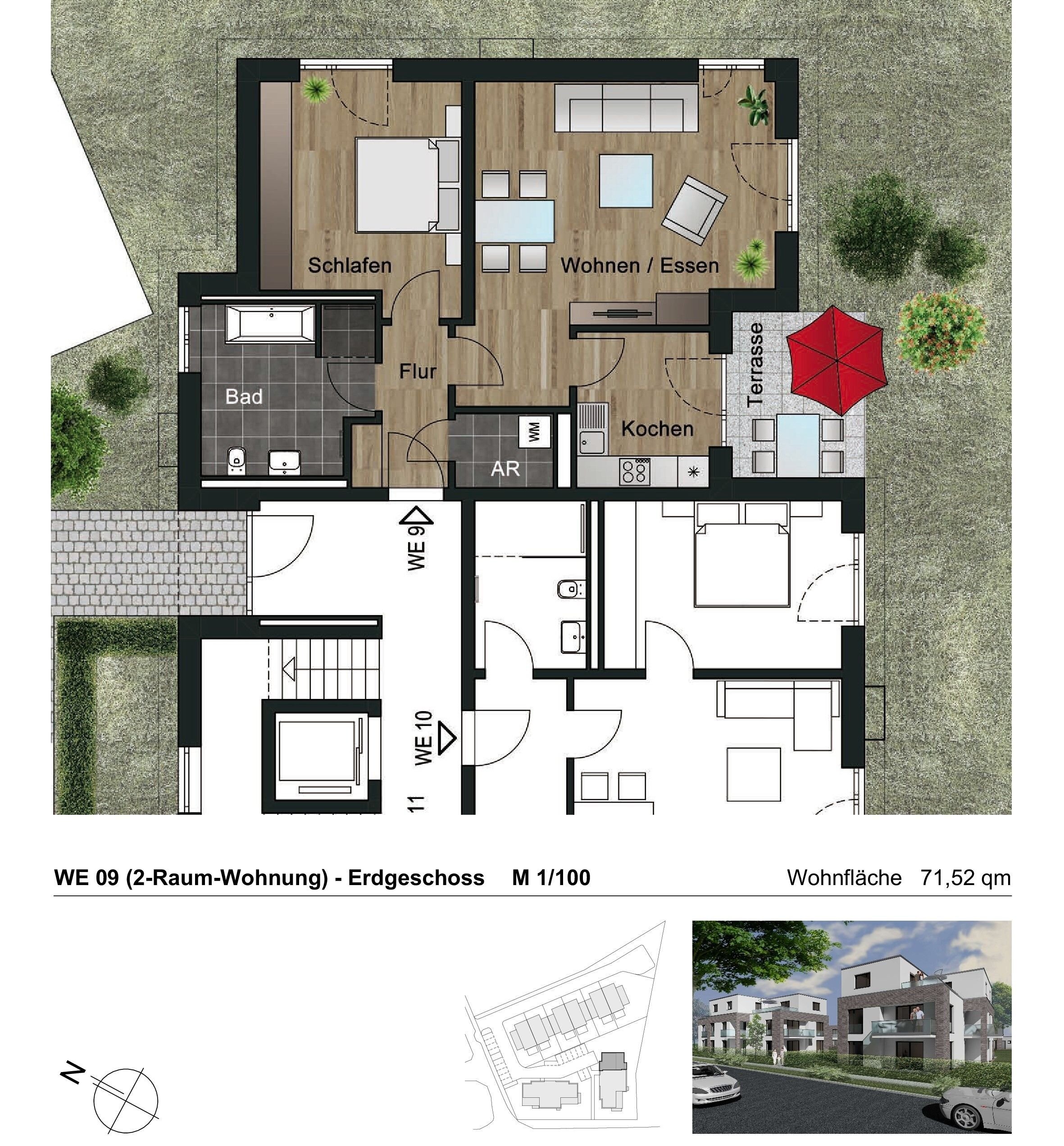 Terrassenwohnung zur Miete 751 € 2 Zimmer 71,5 m²<br/>Wohnfläche EG<br/>Geschoss Külzauer Weg 5h Möser Lostau 39291