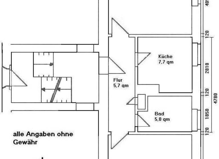 Wohnung zur Miete 275 € 2 Zimmer 50 m² 1. Geschoss frei ab 01.03.2026 Merseburger Straße 8 Frankleben Braunsbedra 06242