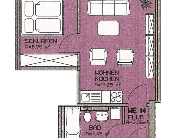 Wohnung zum Kauf 36.000 € 2 Zimmer 32,6 m² 3. Geschoss Lassallestraße 67 Pölbitz Zwickau 08058