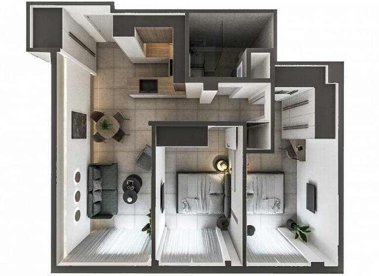 Studio zum Kauf 270.000 € 3 Zimmer 57 m² 2. Geschoss Thessaloniki