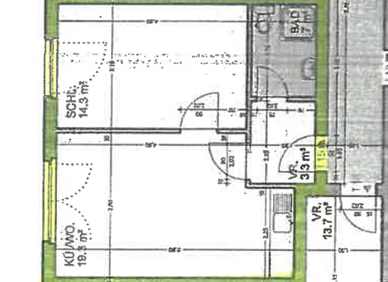 Wohnung zur Miete 401 € 2 Zimmer 43,9 m² 2. Geschoss Tobelstraße Schwarzach 6858