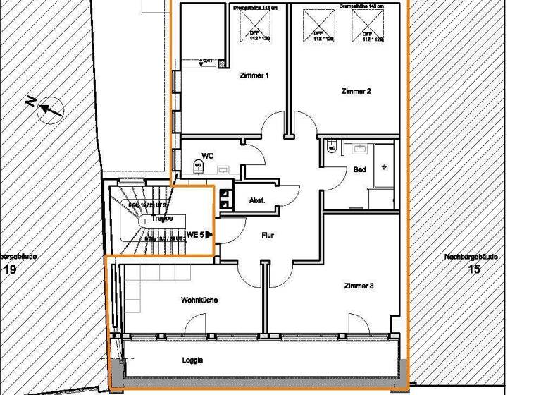Wohnung zur Miete 1.309 € 3 Zimmer 96,7 m² 5. Geschoss frei ab sofort Brückstraße 17 Mitte Dortmund 44135