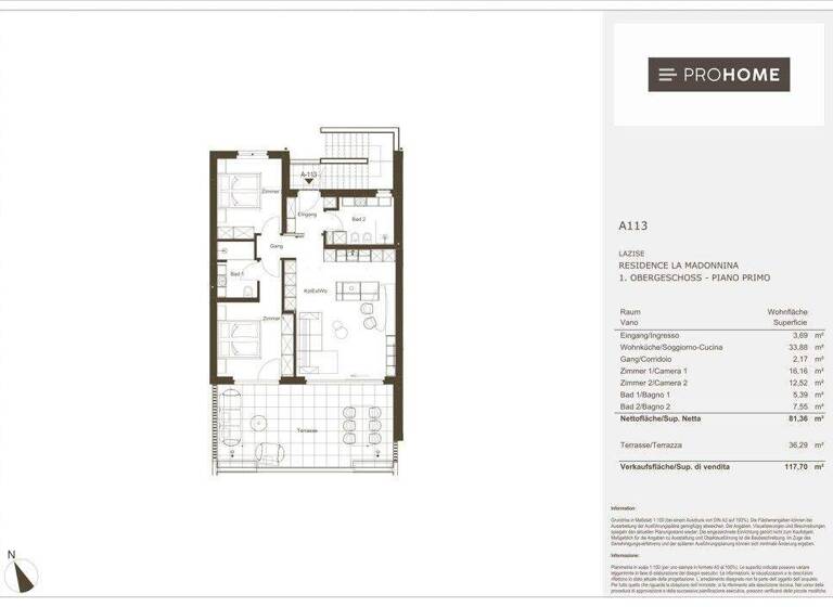 Wohnung zum Kauf 3 Zimmer 81,4 m² Via Mincio Lazise 37017