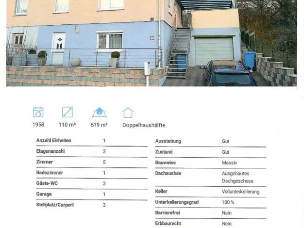 Doppelhaushälfte zum Kauf provisionsfrei 430.000 € 5 Zimmer 110 m² 519 m² Grundstück Unterkochen Aalen Unterkochen 73432