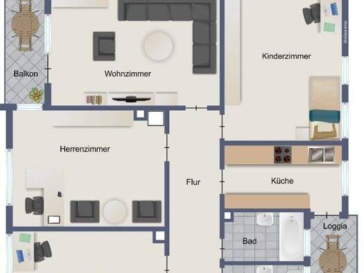 Wohnung zum Kauf 550.000 € 4 Zimmer 117 m² 2. Geschoss Nord Stuttgart 70174