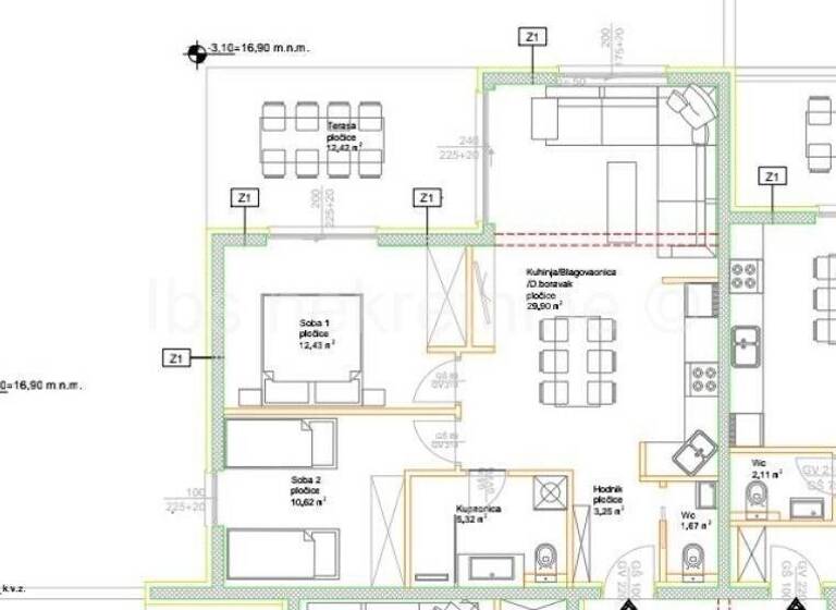 Wohnung zum Kauf 240.000 € 4 Zimmer 75 m² Okrug