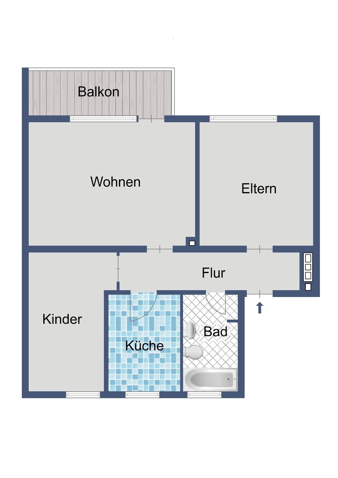 Wohnung zur Miete nur mit Wohnberechtigungsschein 386 € 3 Zimmer 73 m²<br/>Wohnfläche 3.<br/>Geschoss 01.02.2025<br/>Verfügbarkeit Wacholderweg 22 Bossental Kassel 34125