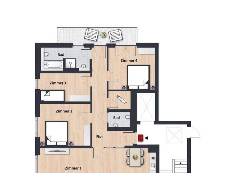 Wohnung zur Miete 1.501 € 4 Zimmer 125,1 m² 4. Geschoss frei ab 01.05.2026 John-F.-Kennedy-Allee 25 Detmerode Wolfsburg 38444