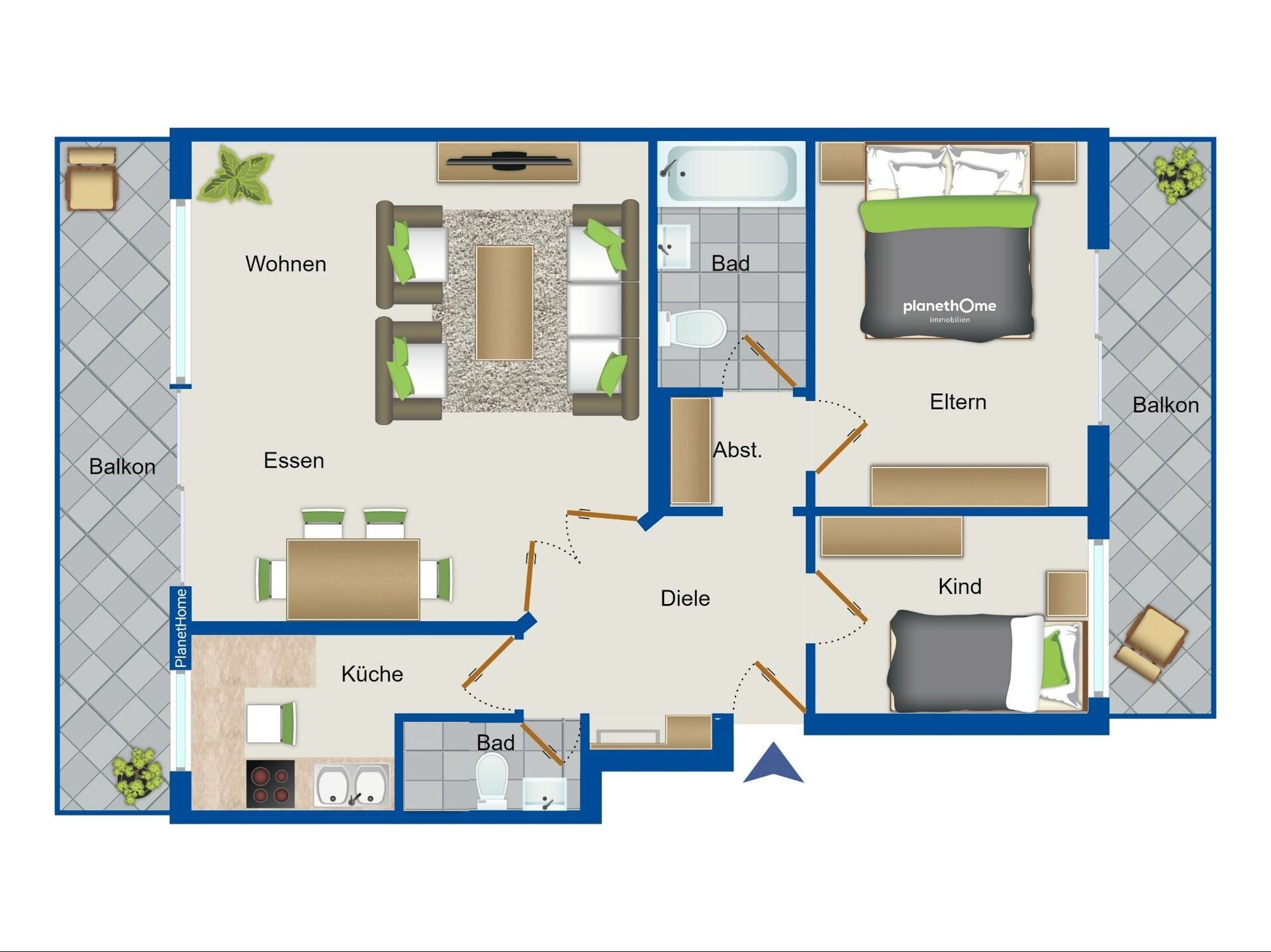 Wohnung zum Kauf 299.000 € 3 Zimmer 88,8 m²<br/>Wohnfläche 1.<br/>Geschoss Lichtenbroich Düsseldorf 40472