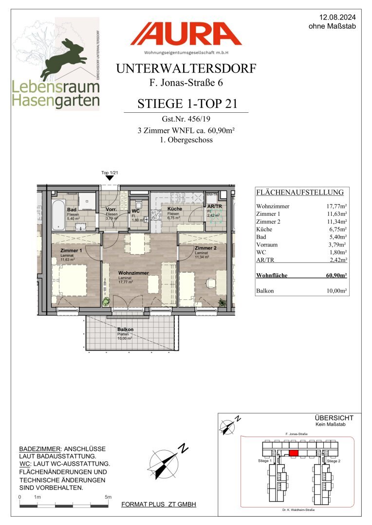 Wohnung zum Kauf provisionsfrei 249.900 € 3 Zimmer 61 m²<br/>Wohnfläche Unterwaltersdorf 2442