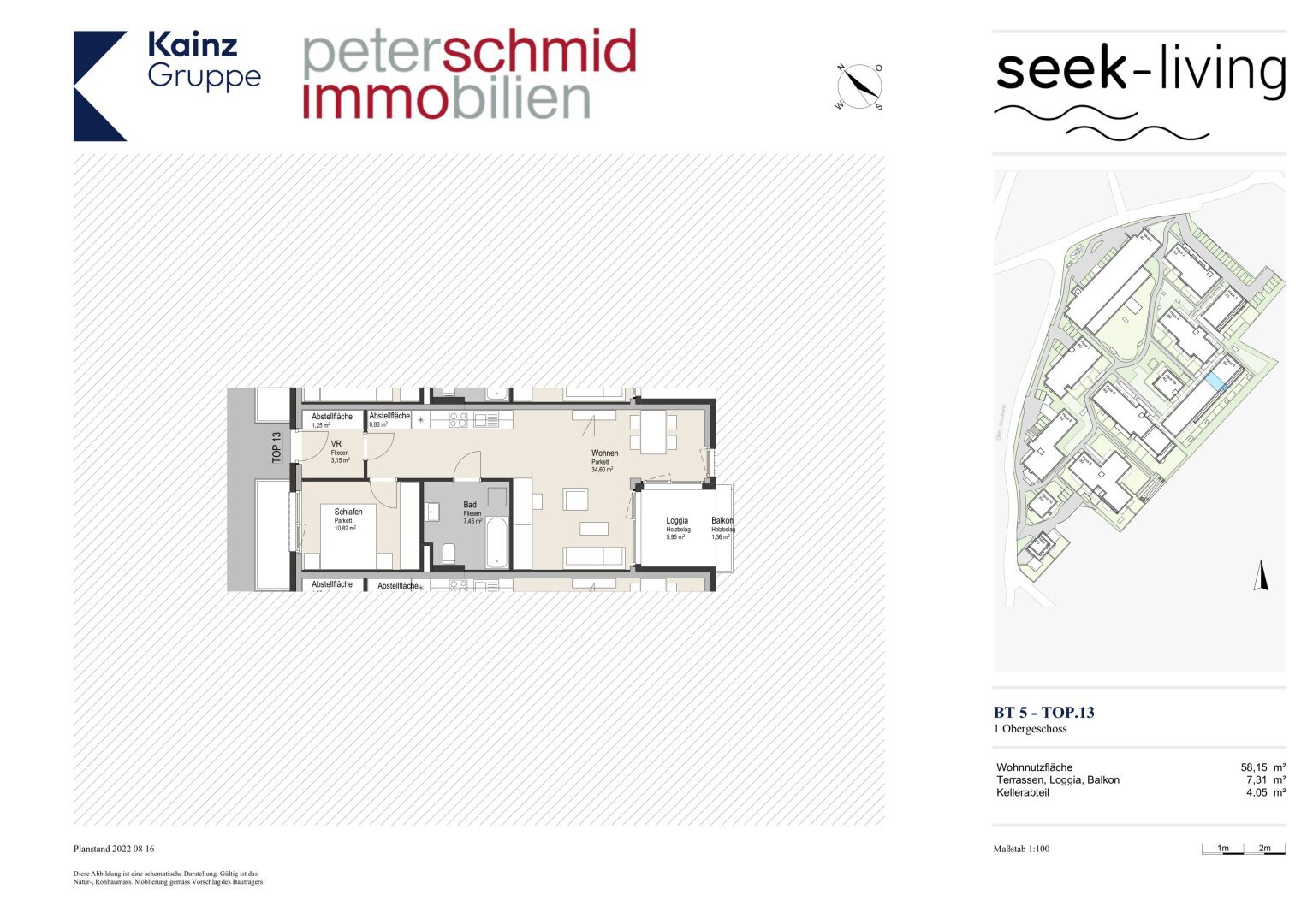 Wohnung zum Kauf 269.000 € 2 Zimmer 58,2 m²<br/>Wohnfläche 1.<br/>Geschoss Anton-Windhager-Straße Seekirchen am Wallersee 5201